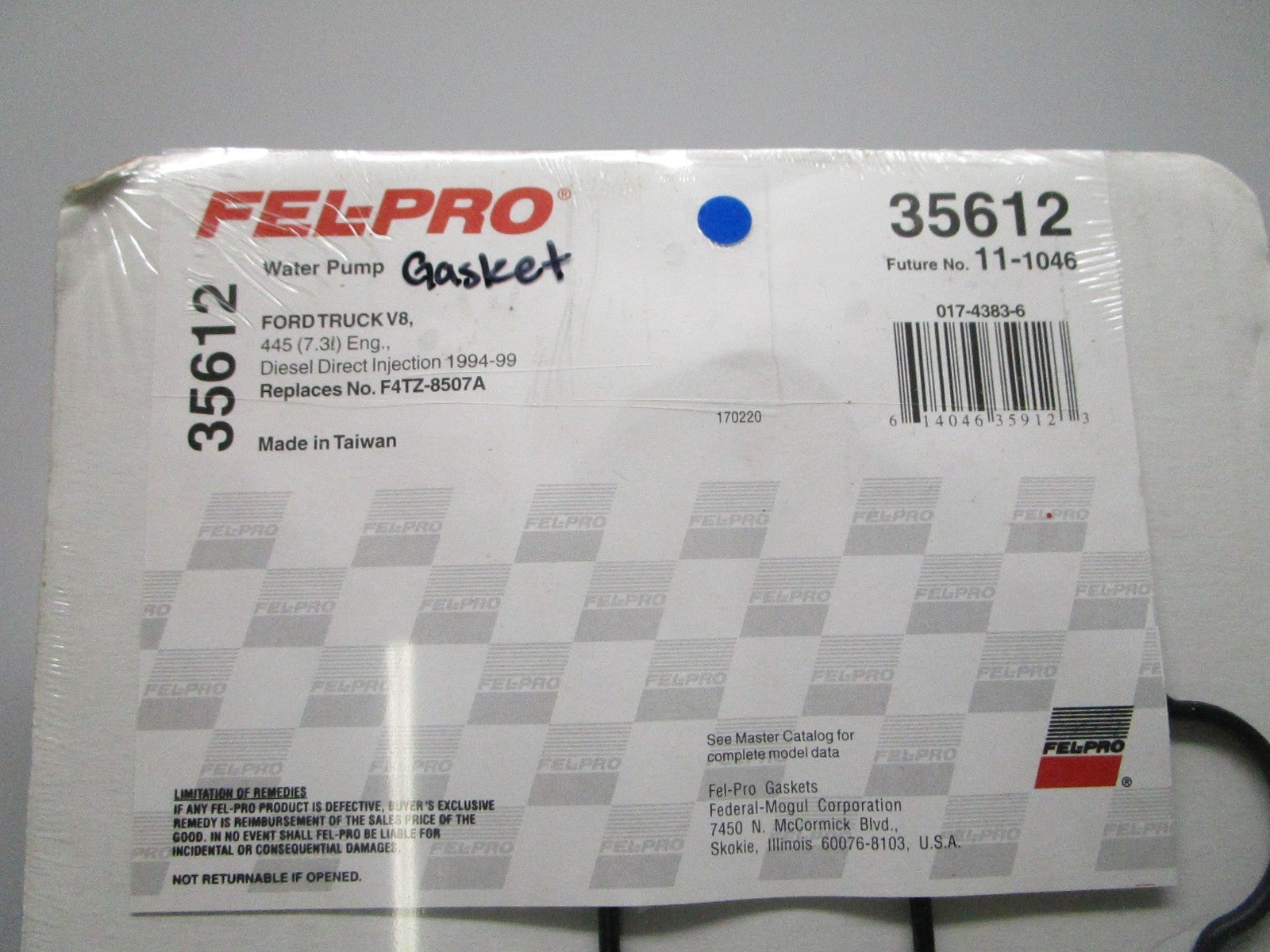 *NEW* 0810 Fel-Pro Gasket 35612 Replaces: F4TZ-8507A