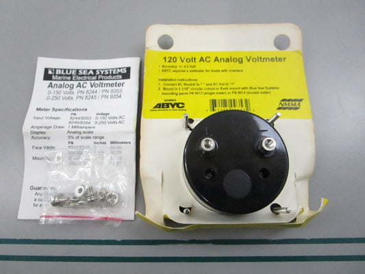 NEW 9353 Blue Sea Systems AC Analog Voltmeter 0-150V 0810