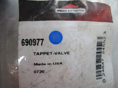 NEW OEM 690977 Briggs & Stratton Valve Tappet 0810