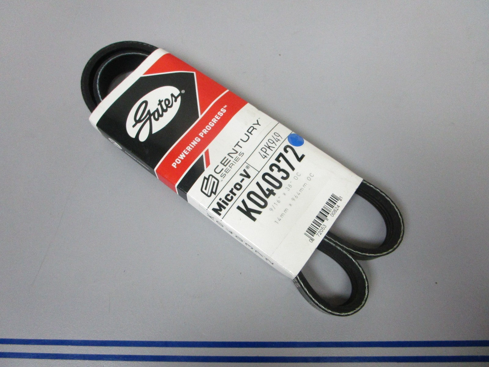 NEW K040372 Gates Micro-V 9/16" x 38" Serpentine Belt 0720