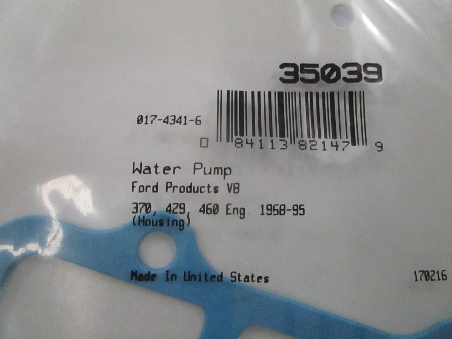 *NEW* 0810 Fel-Pro Water Pump Gasket 35039