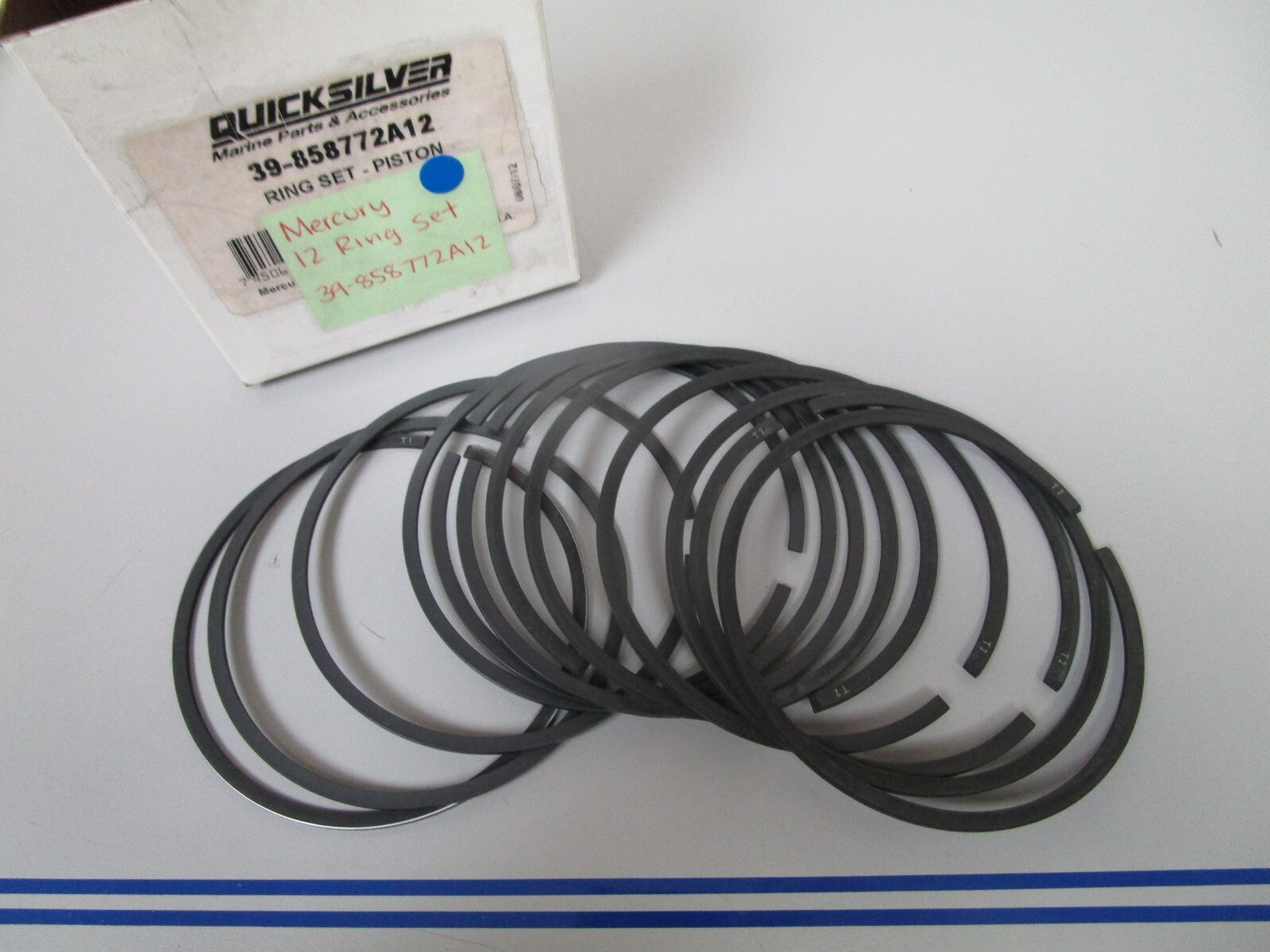 *NEW OEM* 0720 Mercury Quicksilver 12 Piston Ring Set 39-858772A12