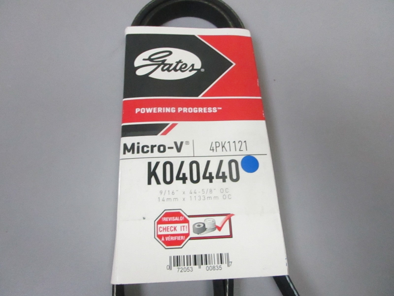 NEW K040440 Gates Micro-V 9/16" x 44 ⅝" Serpentine Belt 0720