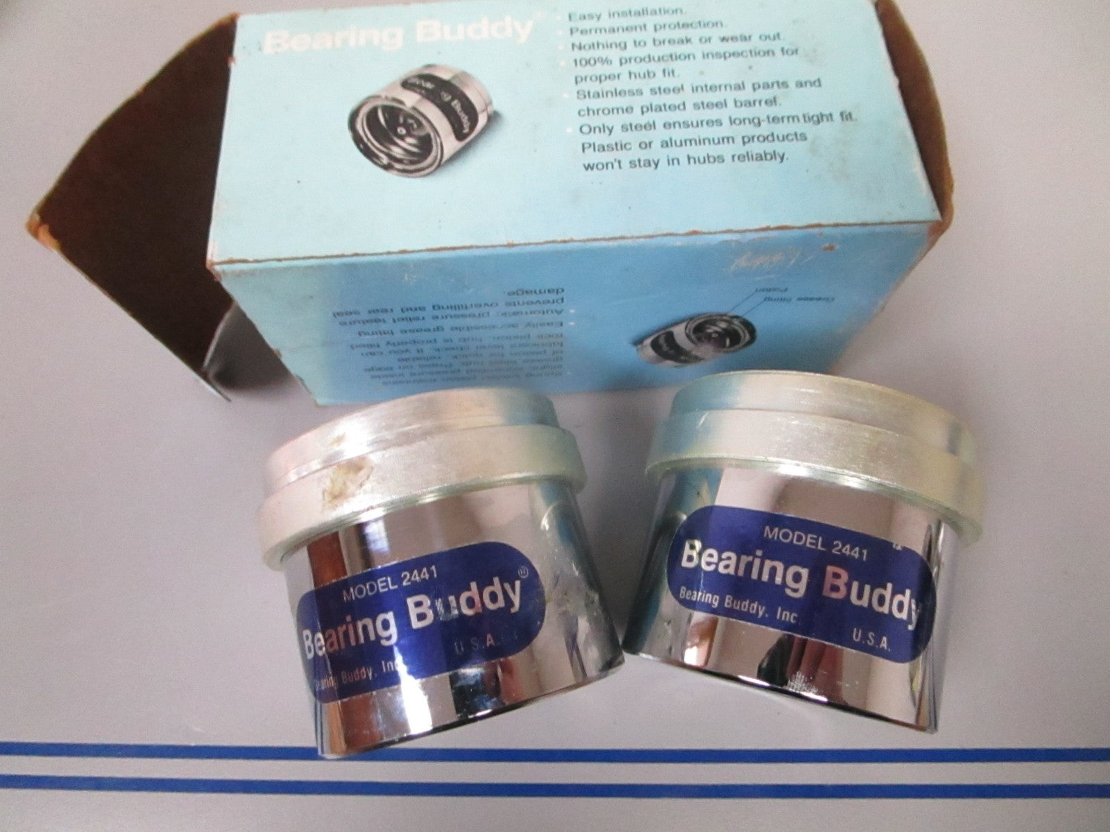 NEW OEM Model 2441 Bearing Buddy Trailer Wheel Bearing Protector Set 0720