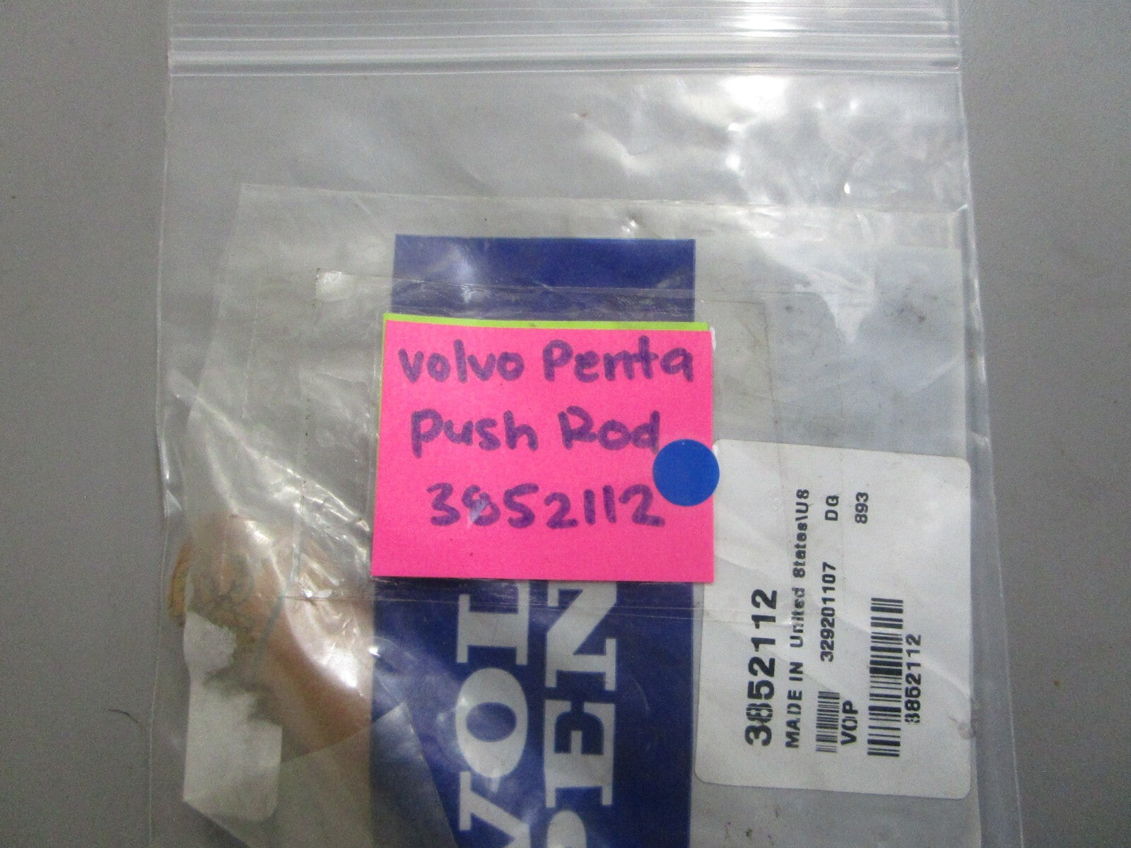 *NEW OEM* 0720 Volvo Penta Push Rod 3852112