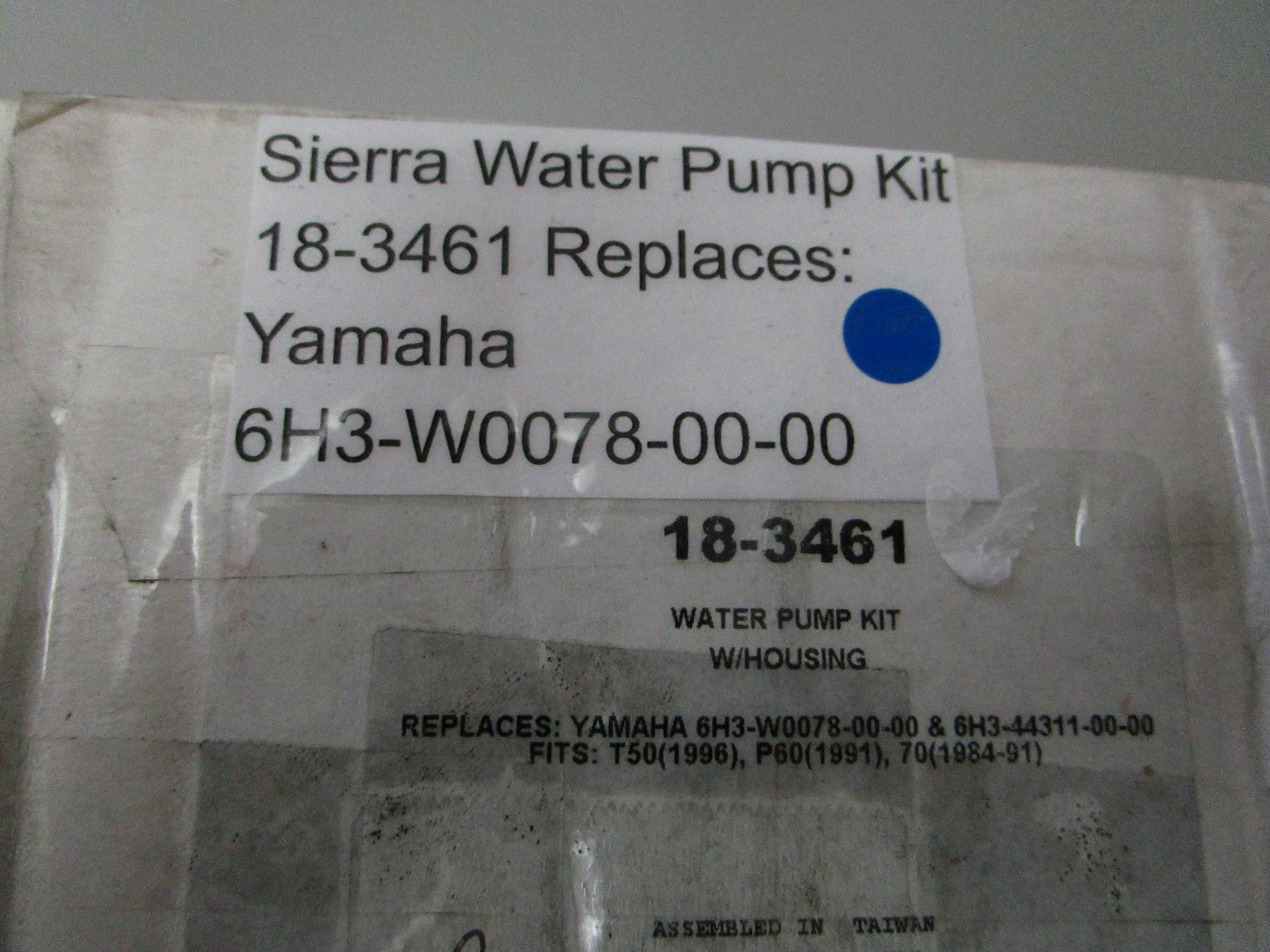 *NEW* 0720 Sierra Water Pump Kit 18-3461 Replaces: Yamaha 6H3-W0078-00-00