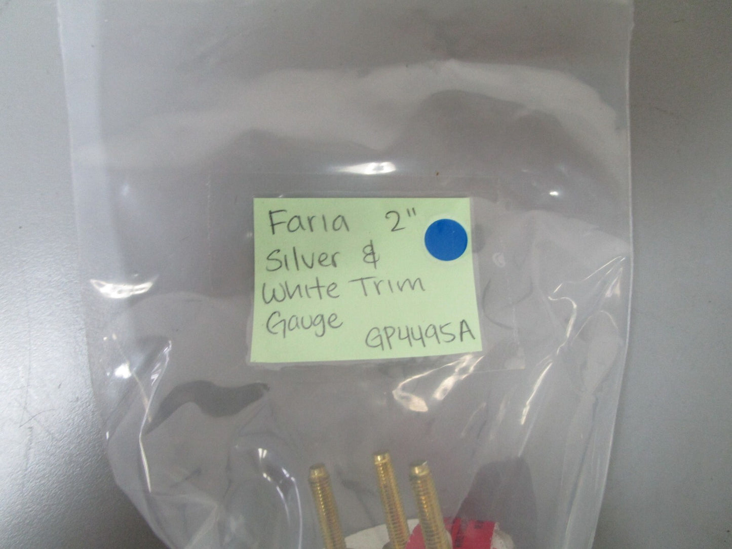 *NEW* 0770 Faria 2" Silver & White Trim Gauge GP4495A