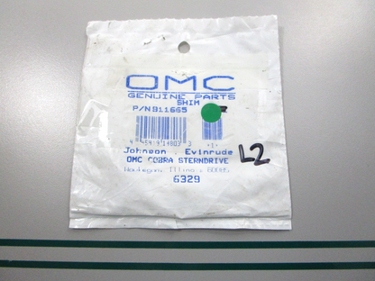 NEW OEM (LOT OF 2) 911665 0911665 OMC Johnson Evinrude Shim 0810