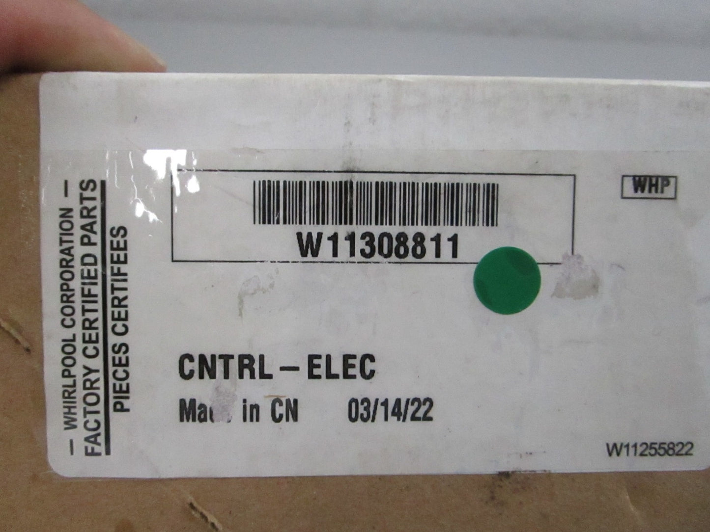 NEW OEM W11308811 Whirlpool Electronic Control Board 0810
