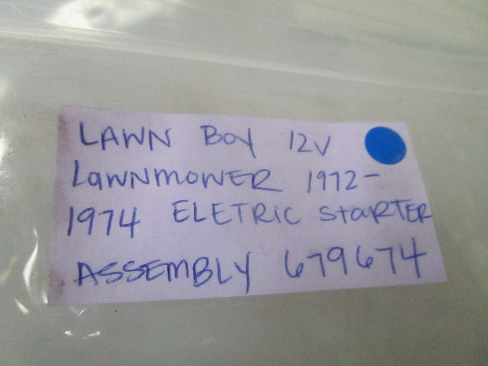 *NEW OEM* 0720 Lawn Boy 1972- 1974 12V Lawnmower Electric Starter Assy 679674