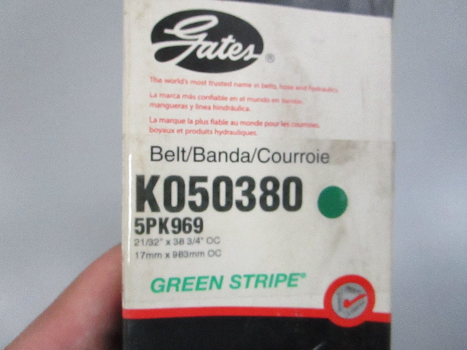 Gates K050380 Micro-V Serpentine Belt 5-Rib 38.6in NEW 0810