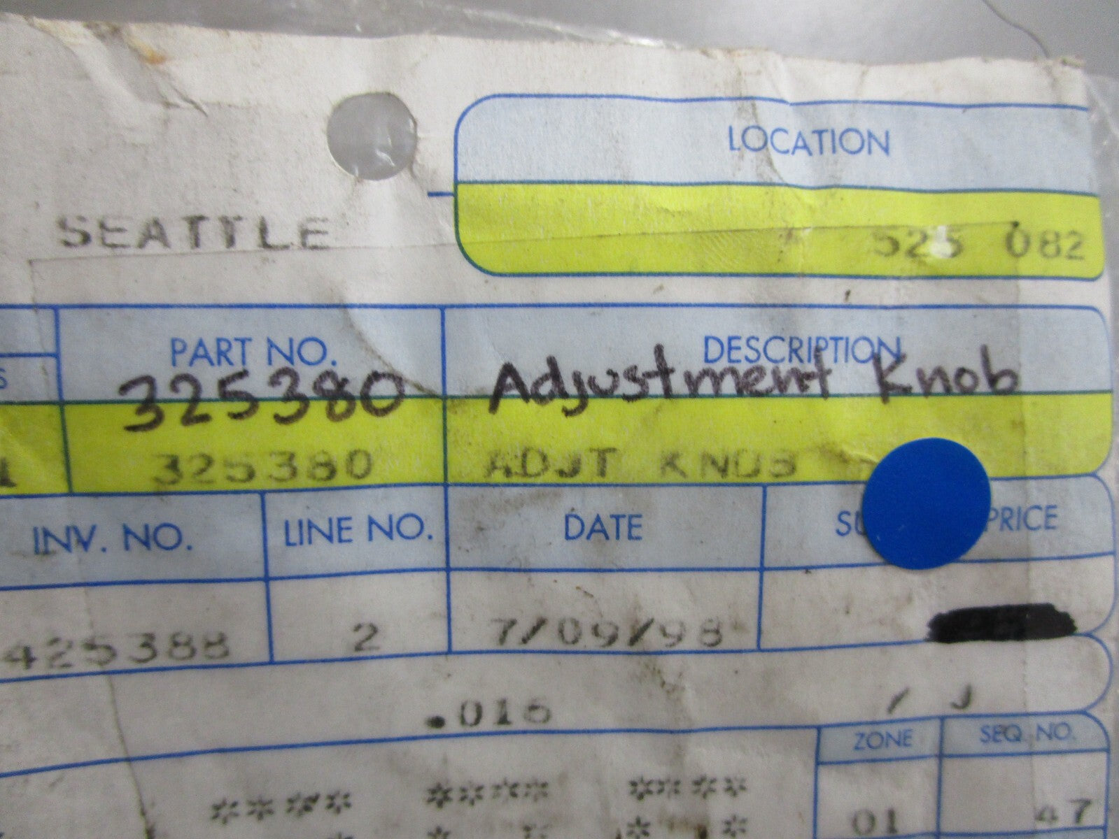 *NEW OEM* 0810 OMC Johnson Evinrude Adjustment Knob 325380 0325380