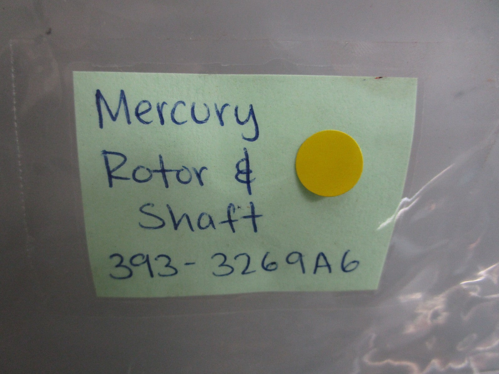 *NEW OEM* 0820 Mercury Quicksilver Rotor & Shaft 393-3269A6