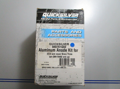 *NEW OEM* 0810 Mercury Quicksilver Aluminum Anode Kit 888761Q02