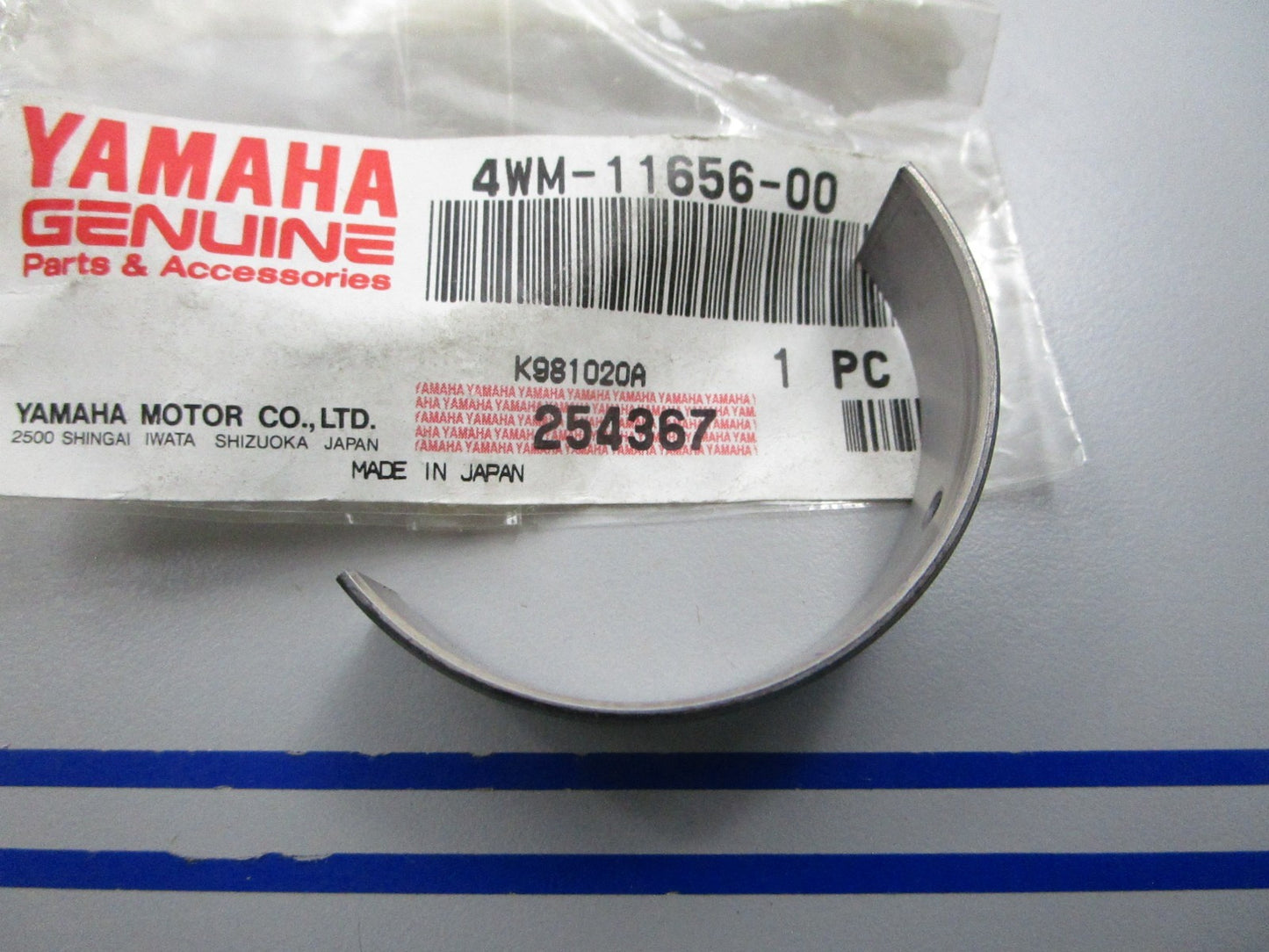 NEW OEM 4WM-11656-00-00 Yamaha Plane Bearing 0810