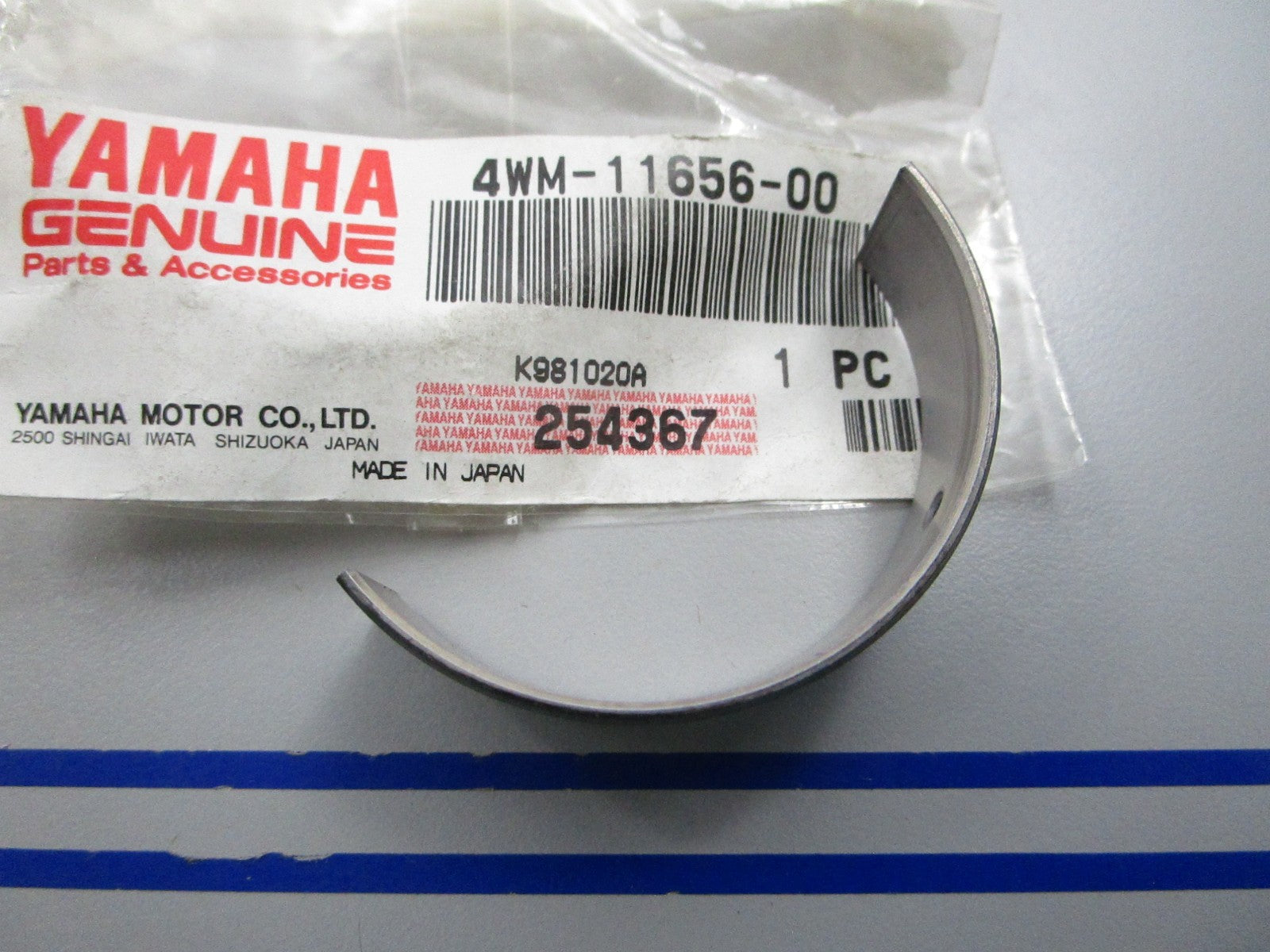 NEW OEM 4WM-11656-00-00 Yamaha Plane Bearing 0810