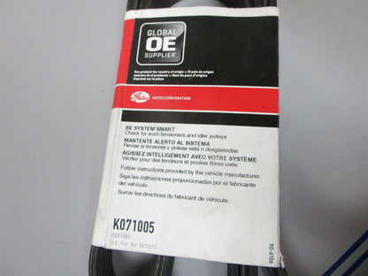 NEW K071005 Gates Micro-V 15/16" x 101 ⅛" Serpentine Belt 0720