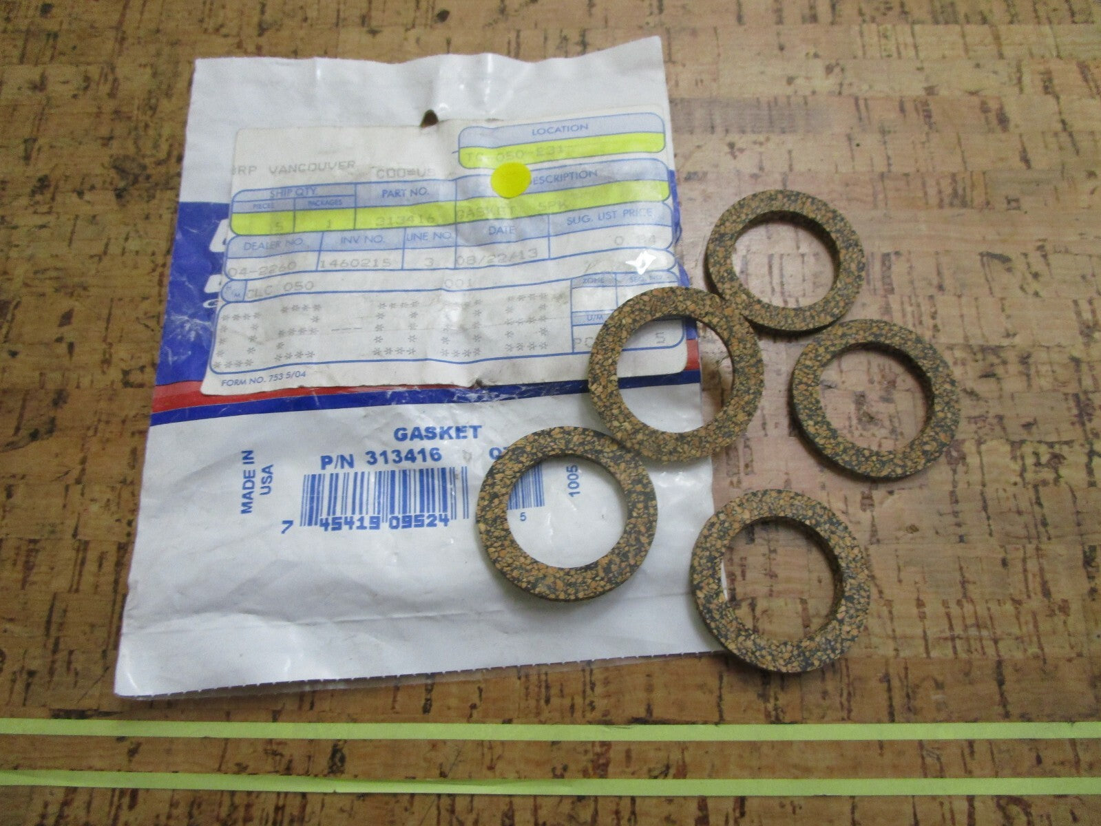 *NEW OEM* (LOT OF 5) 0810 OMC Johnson Evinrude Gasket 313416 0313416