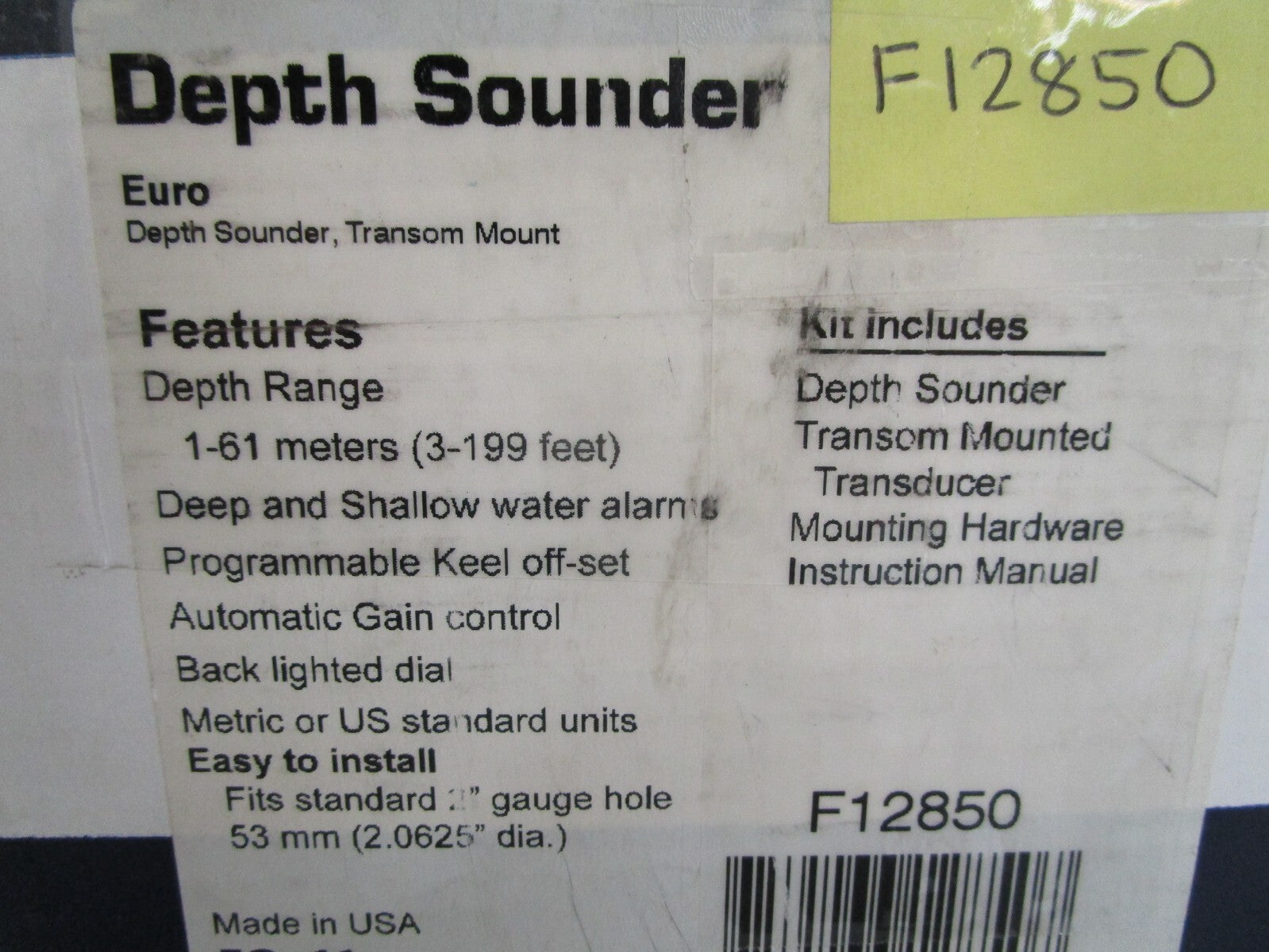 *NEW* 0820 Faria Depth Sounder F12850