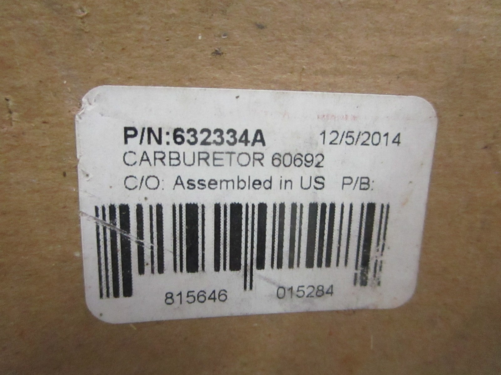 NEW OEM 632334A Tecumseh Carburetor 0820