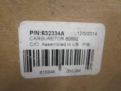 NEW OEM 632334A Tecumseh Carburetor 0820