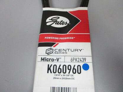 NEW K060960 Gates Micro-V 13/16" x 96 ⅝" Serpentine Belt 0720