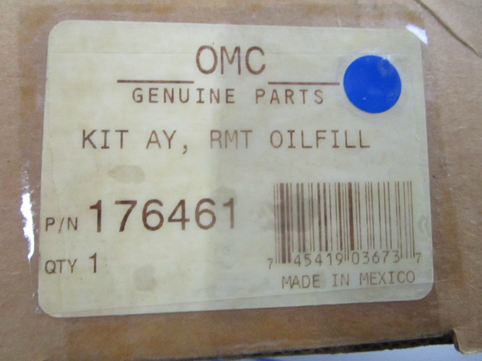 *NEW OEM* 0810 OMC Johnson Evinrude Remote Oile Fill Kit Assembly 176461 0176461