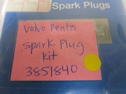 *NEW OEM* (LOT OF 6) 0720 Volvo Penta Spark Plug 3851840