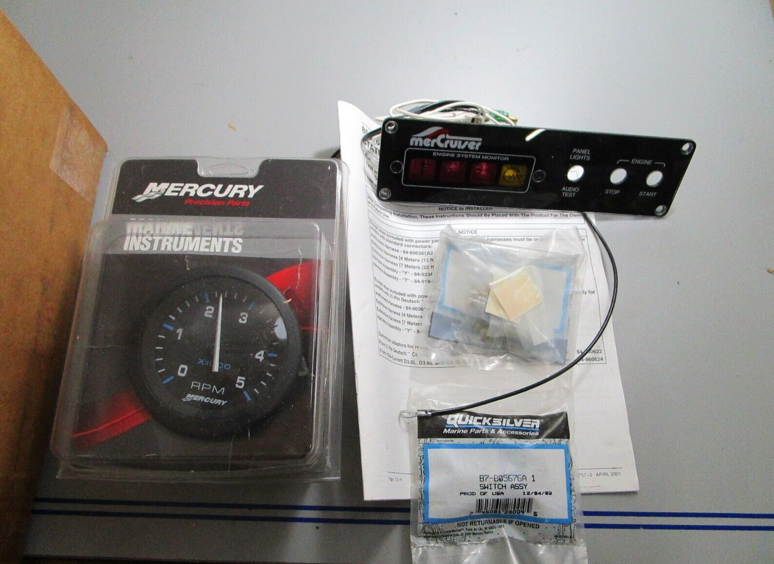 *NEW OEM* 0810 Mercury Quicksilver 4.2L Flagship Instrument Set 79-859704A1