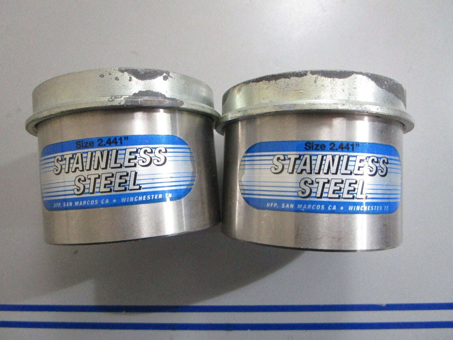 *NEW* 0820 Bearing Buddy Stainless Steel Wheel Bearing Protector Set 2441