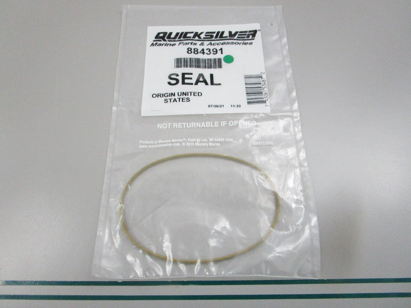 NEW OEM 884391 Mercury Quicksilver Seal 0810