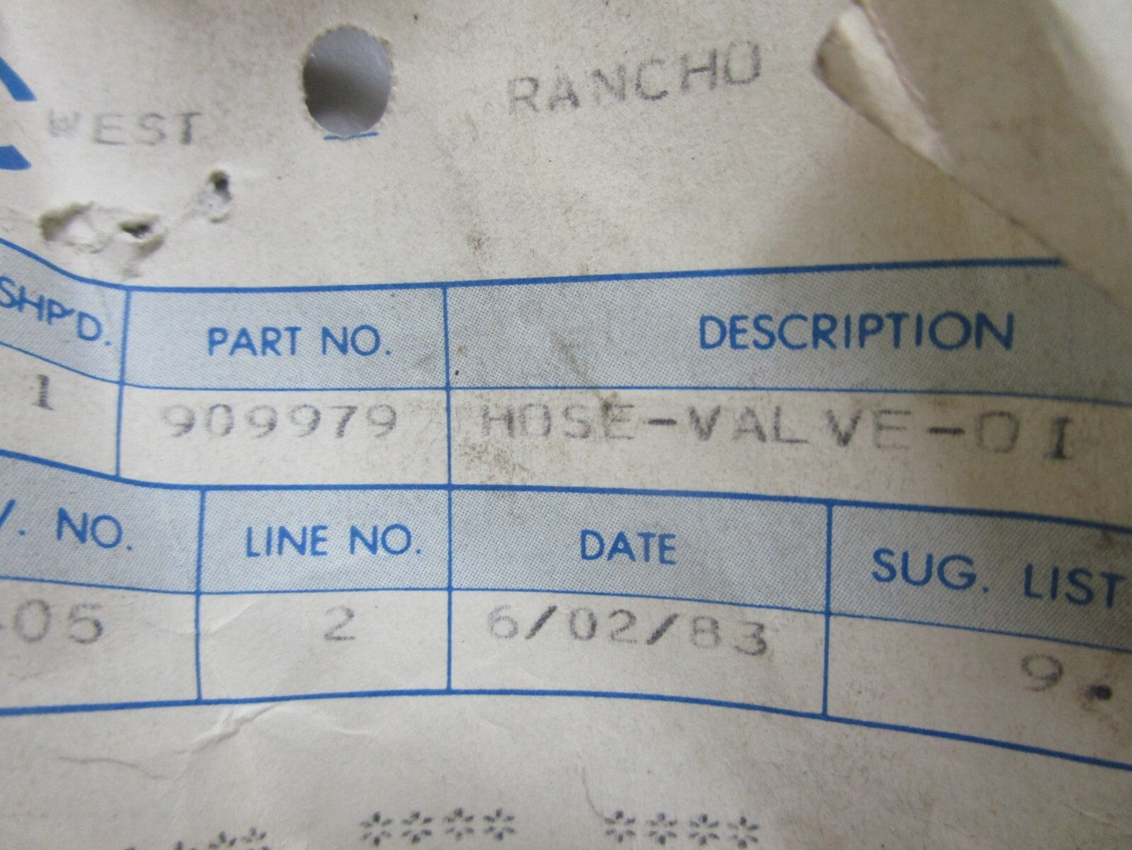 *NEW OEM* 0820 OMC Johnson Evinrude Hose 909975 0909975