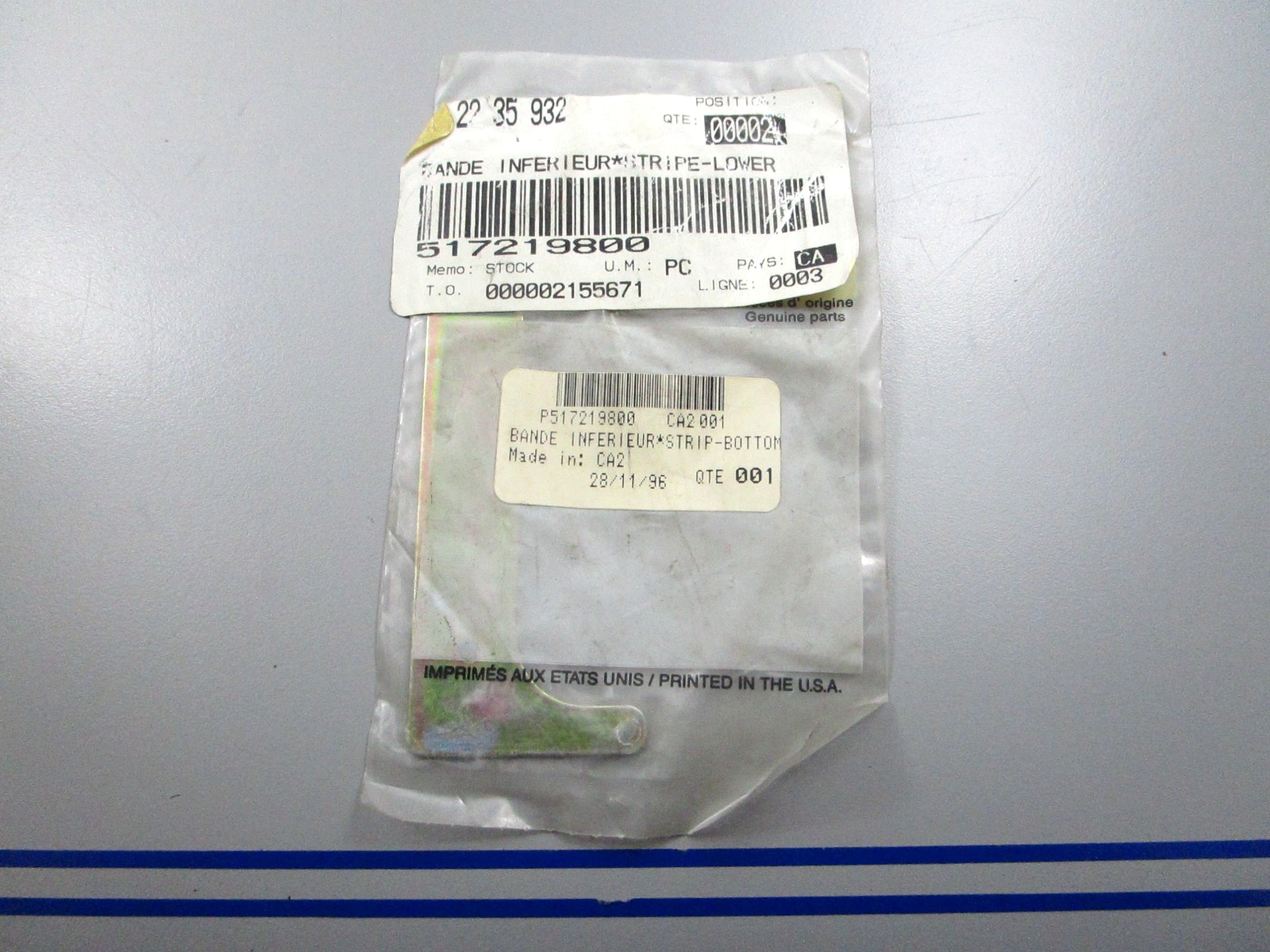 *NEW* 0810 Ski-Doo Lower Stripe 517219800