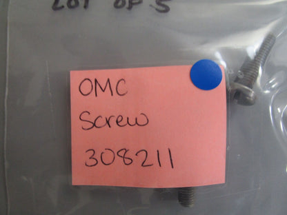 *NEW OEM* (LOT OF 5) 0770 OMC Johnson Evinrude Screw 308211 0308211