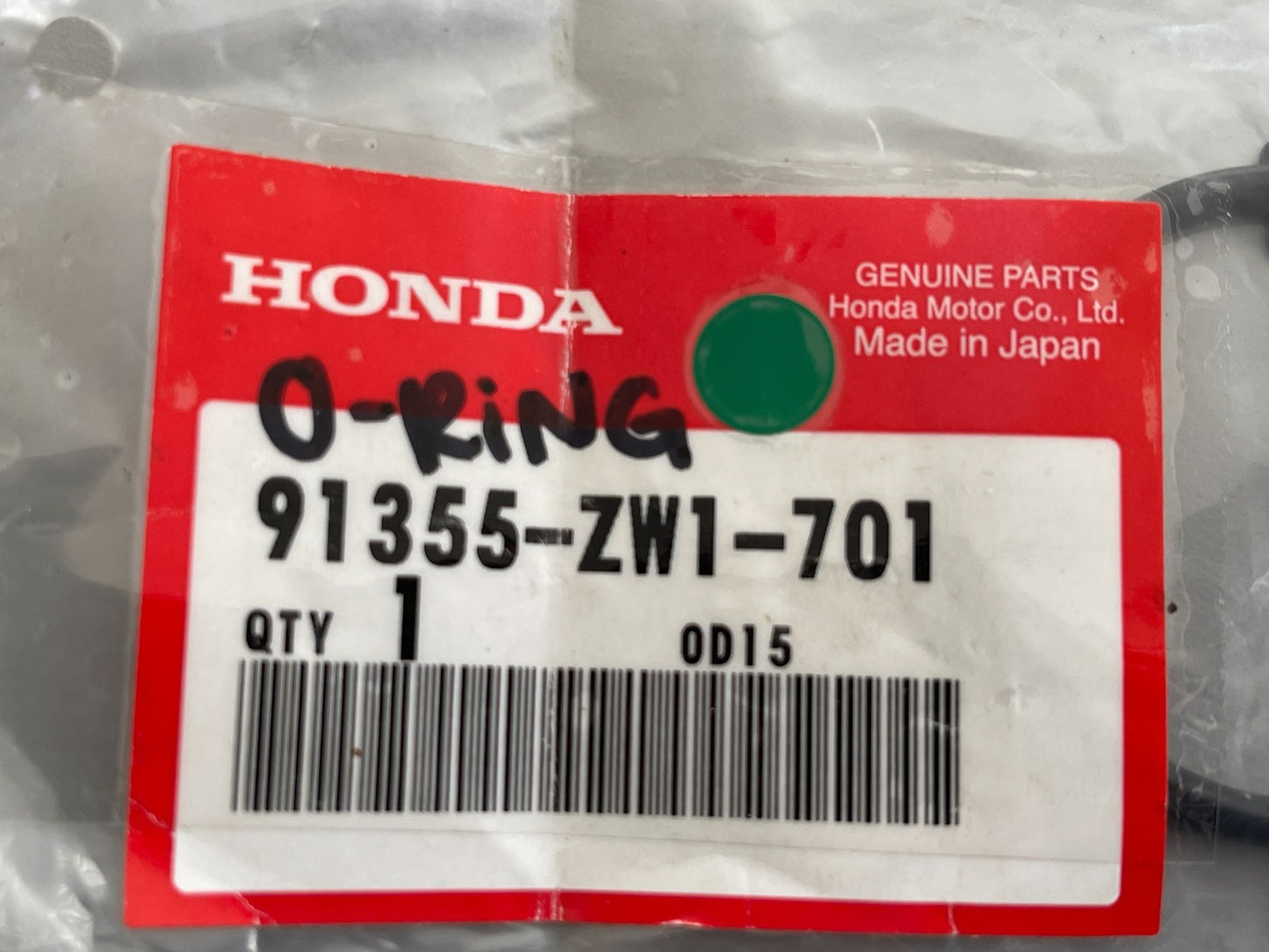 NEW OEM 91355-ZW1-701 Honda O-Ring 0810
