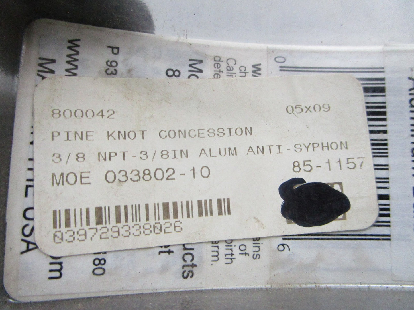 NEW 033802-10 Moeller Anti-Siphon Valve 0810