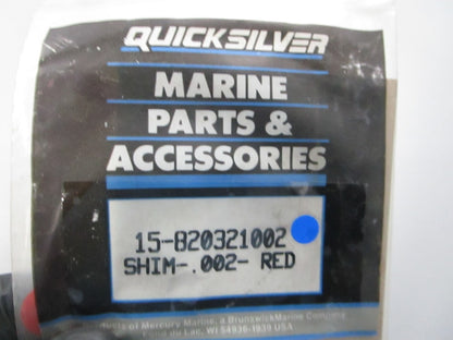 NEW OEM 15-820321002 Mercury Quicksilver .002 Red Shim 0810