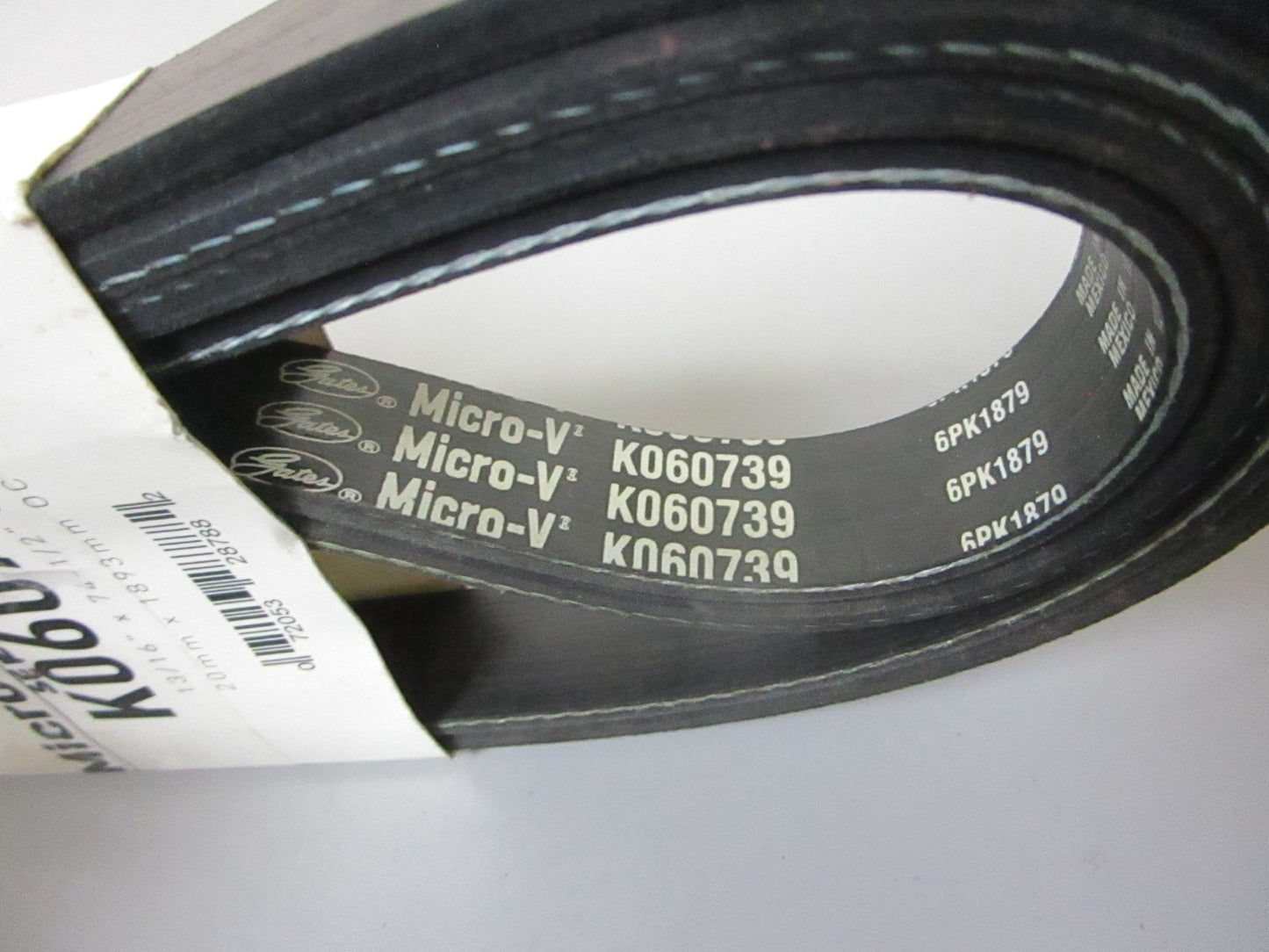 NEW K060739 Gates Micro-V 13/16" x 74 ½" Serpentine Belt 0720