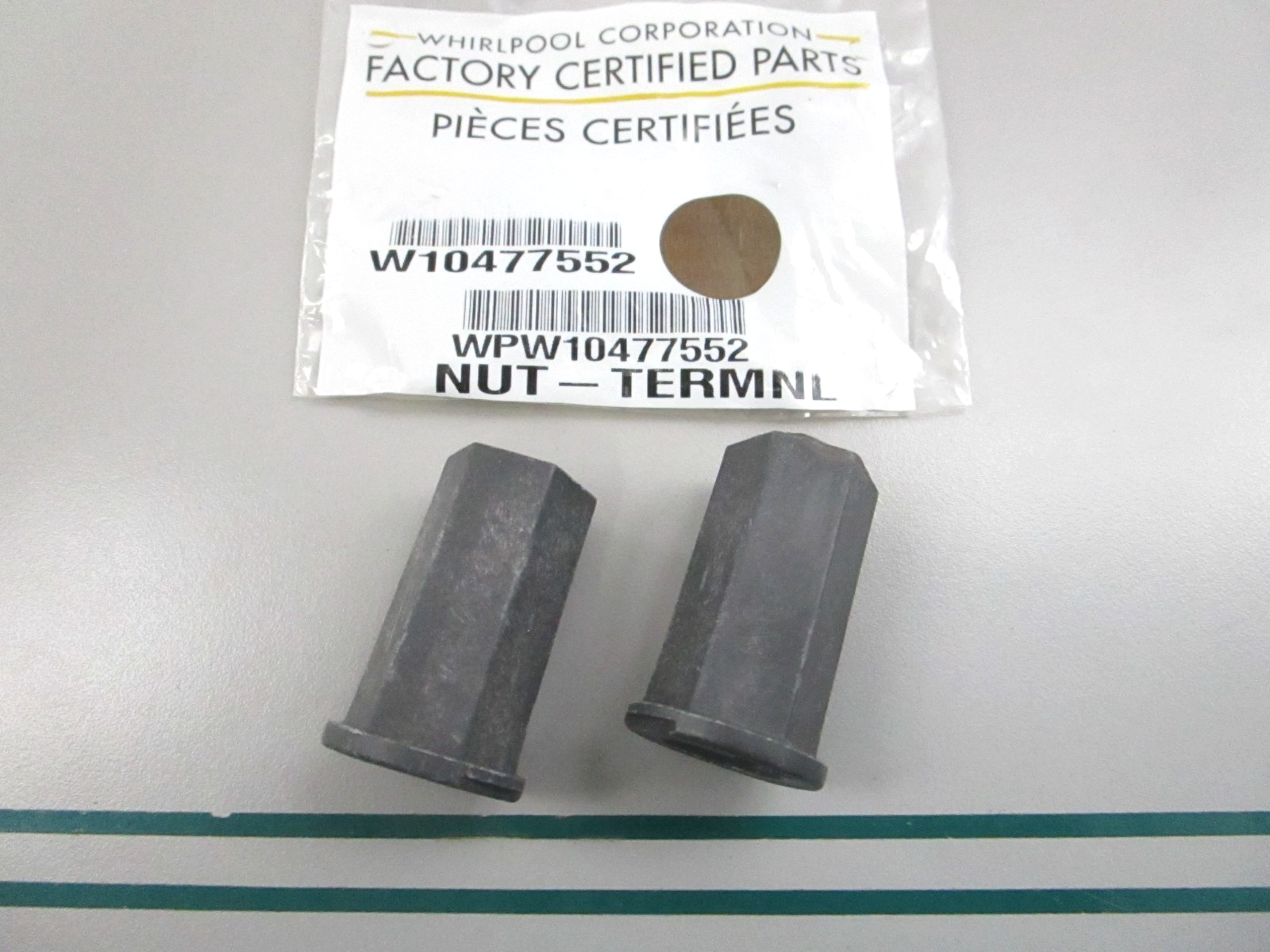NEW OEM (LOT OF 2) W10477552 Whirlpool Terminal Nut 0810