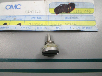 NEW OEM 318544 0318544 OMC Johnson Evinrude Drain Plug 0810