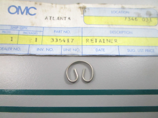 NEW OEM 336417 0336417 OMC Johnson Evinrude Retainer 0810