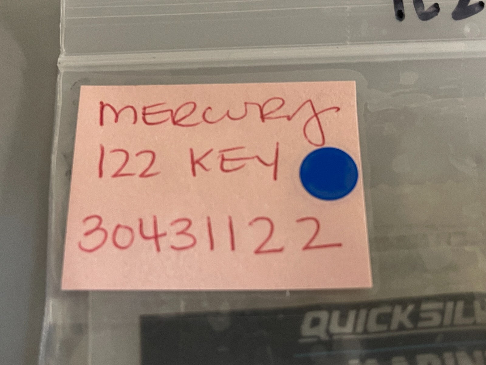 *NEW OEM* (LOT OF 2) 0810 Mercury Quicksilver 122 Key 30431122