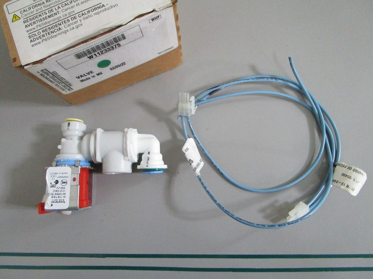 NEW OEM W11233375 Whirlpool Valve 0820
