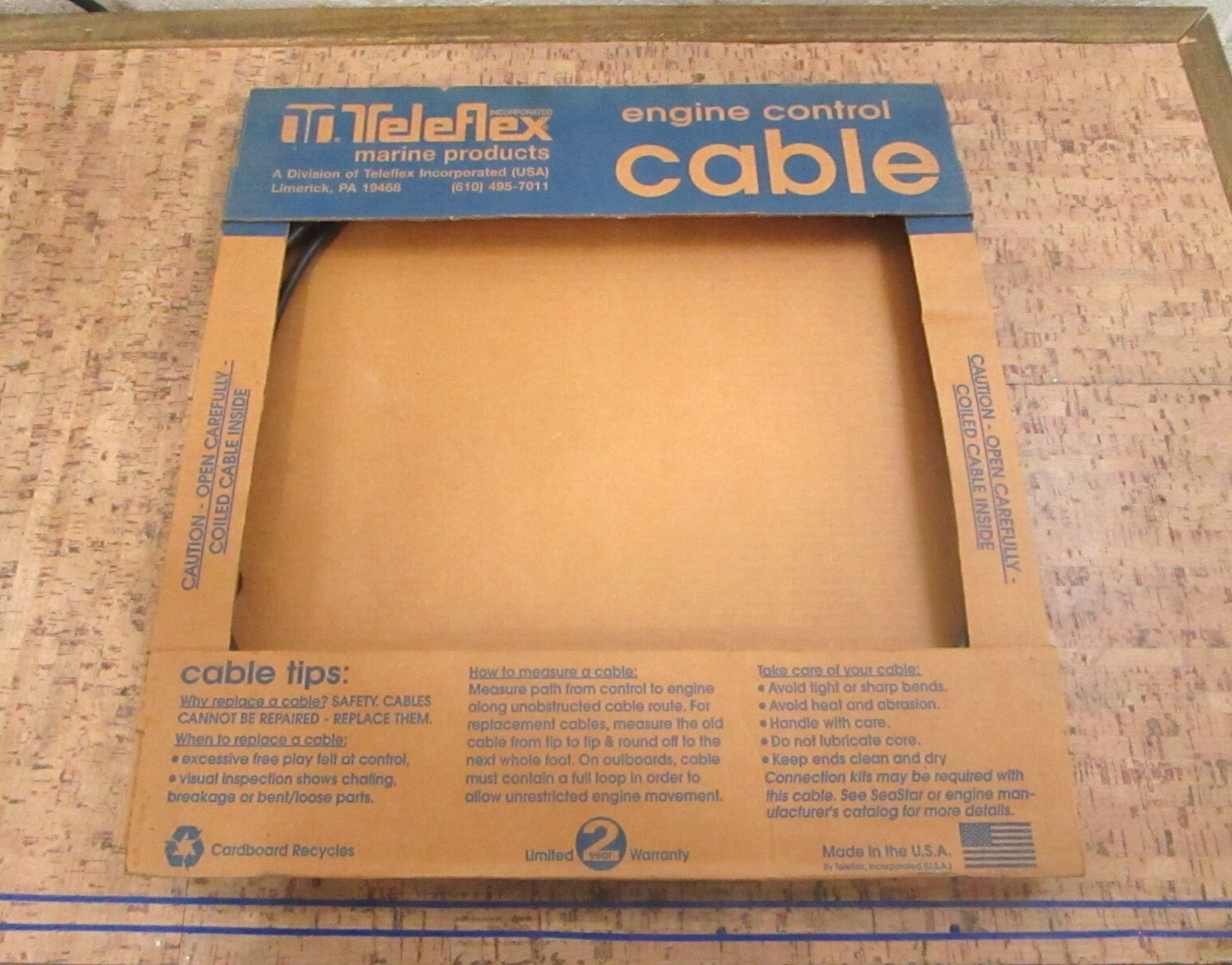*NEW* 0780 Teleflex 7FT Cable Control CC21007