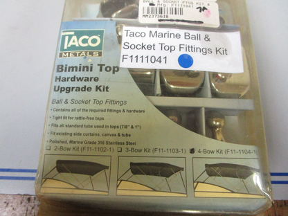*NEW OEM* 0720 Taco Marine Bimini Top Ball & Socket Top Fittings Kit F1111041