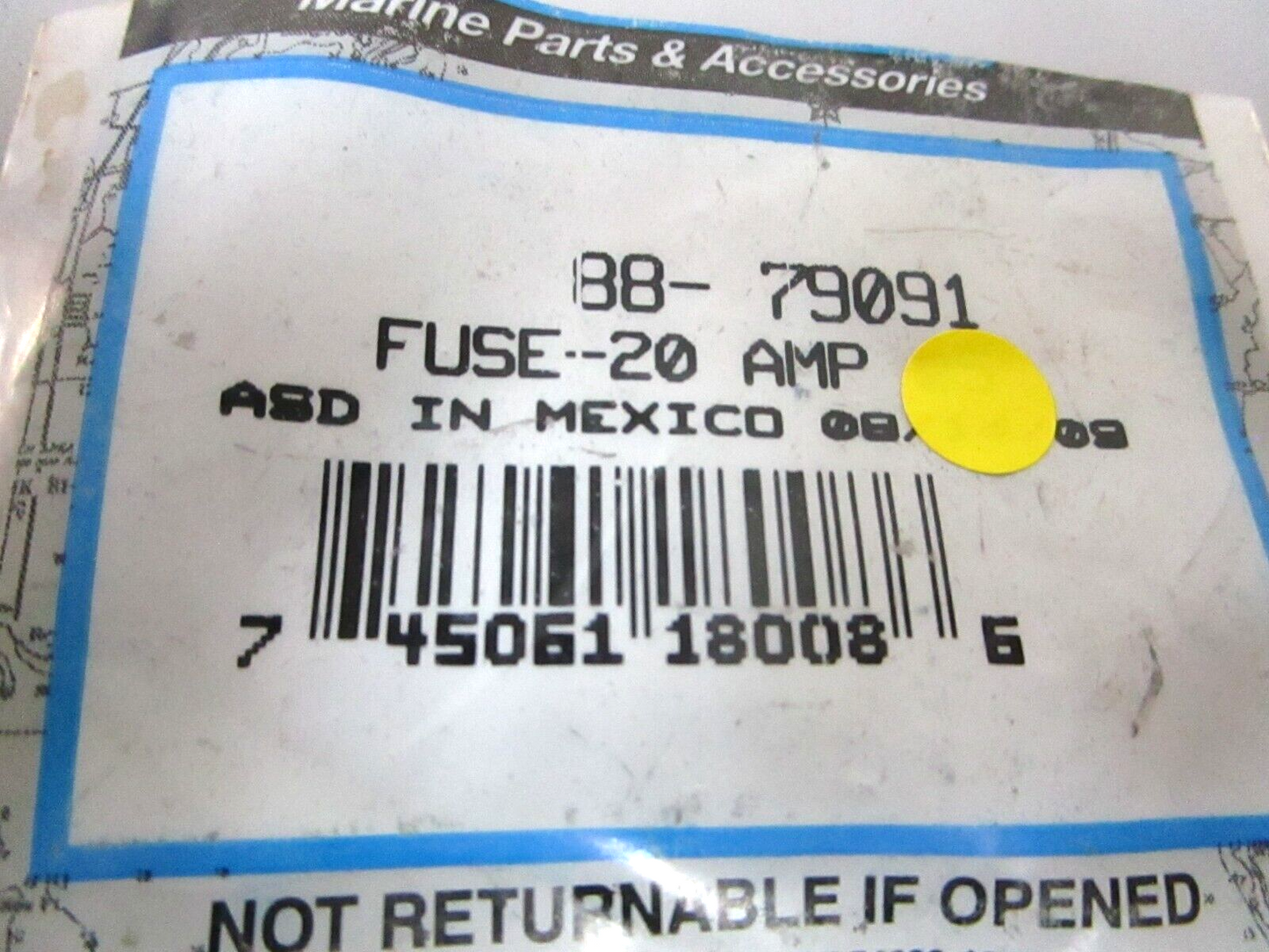 *NEW OEM* (LOT OF 5) 0750 Mercury Quicksilver FUSE 20amp 88-79091