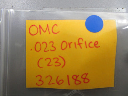 *NEW OEM* 0810 OMC Johnson Evinrude .023 Orifice (23) 326188 0326188