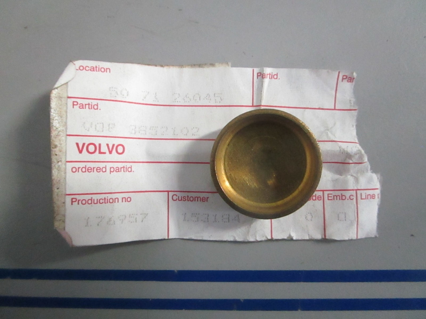 NEW OEM 3852102 Volvo Penta Core Plug 0820