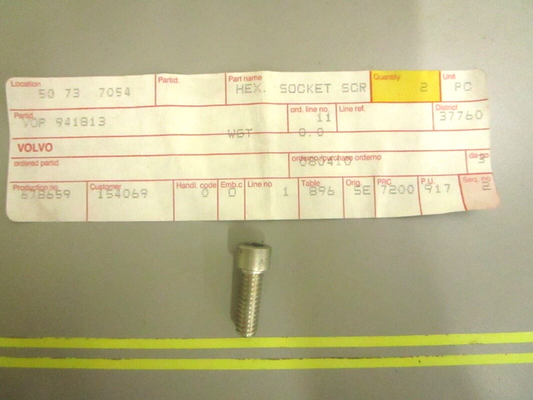*NEW OEM* 0750 Volvo Penta HEX SOCKET SCREW 941813