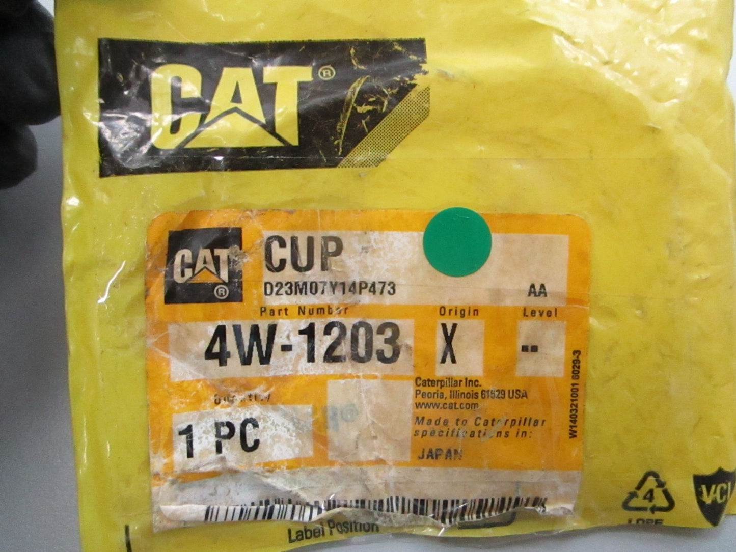 NEW OEM 4W-1203 CAT Roller Bearing Cup 0810